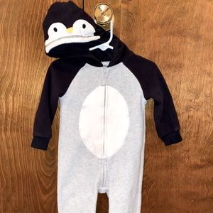 Carter’s Hooded Penguin Fleece Jumpsuit